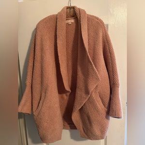 Cozychic Chevron Ribbed Cardigan s/m rose